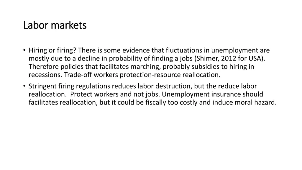 labor markets labor markets
