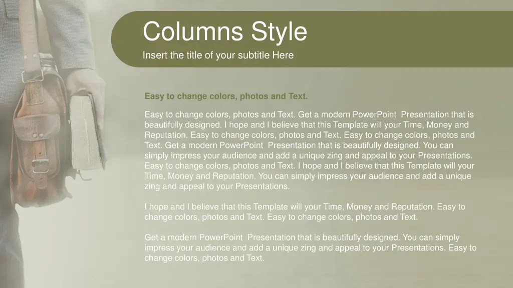 columns style insert the title of your subtitle