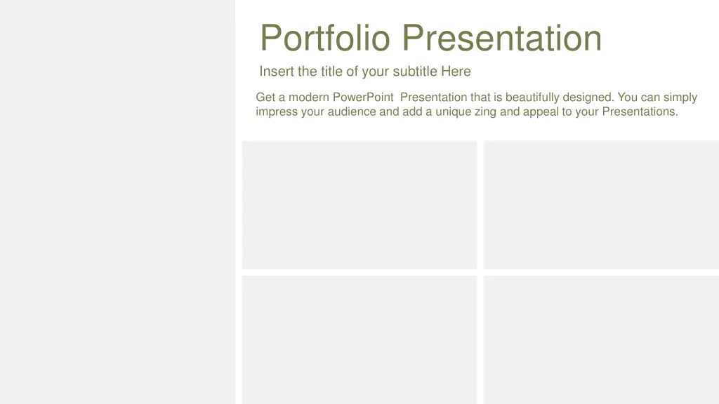 portfolio presentation insert the title of your