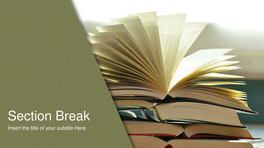 section break insert the title of your subtitle