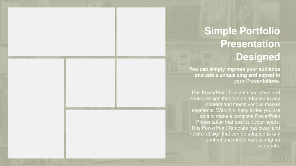simple portfolio presentation designed