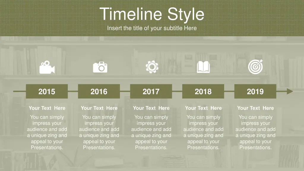 timeline style insert the title of your subtitle