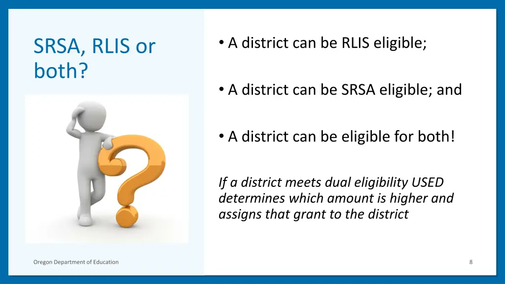 a district can be rlis eligible