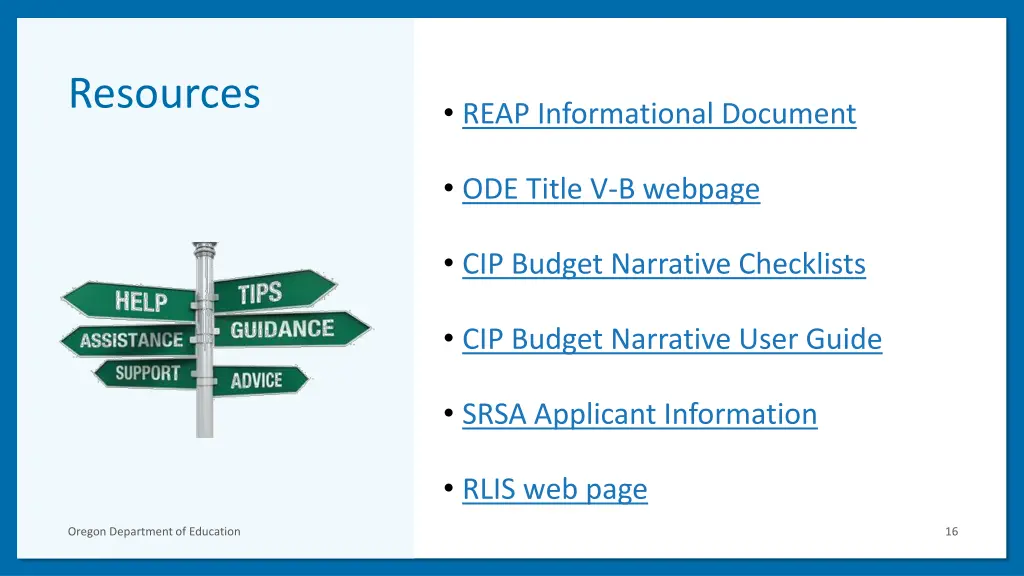 resources