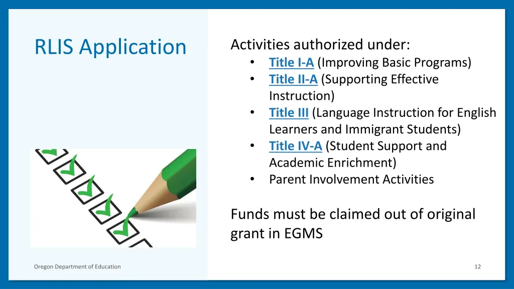 rlis application