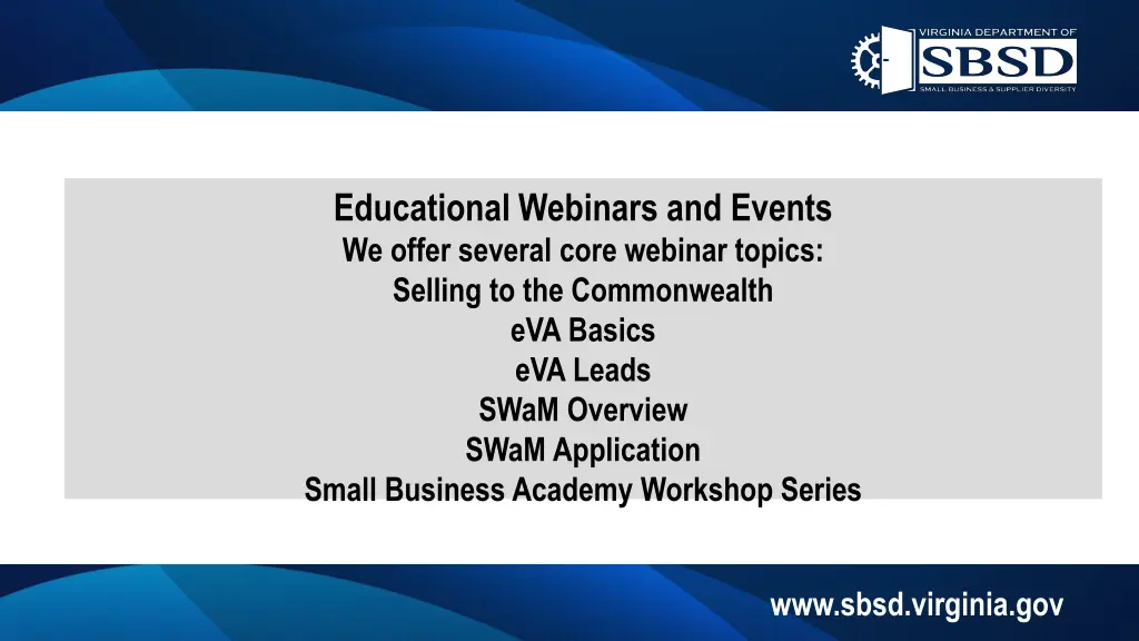educational webinars and events we offer several