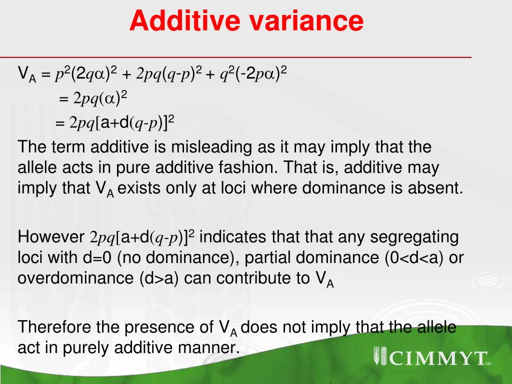 additive variance 1