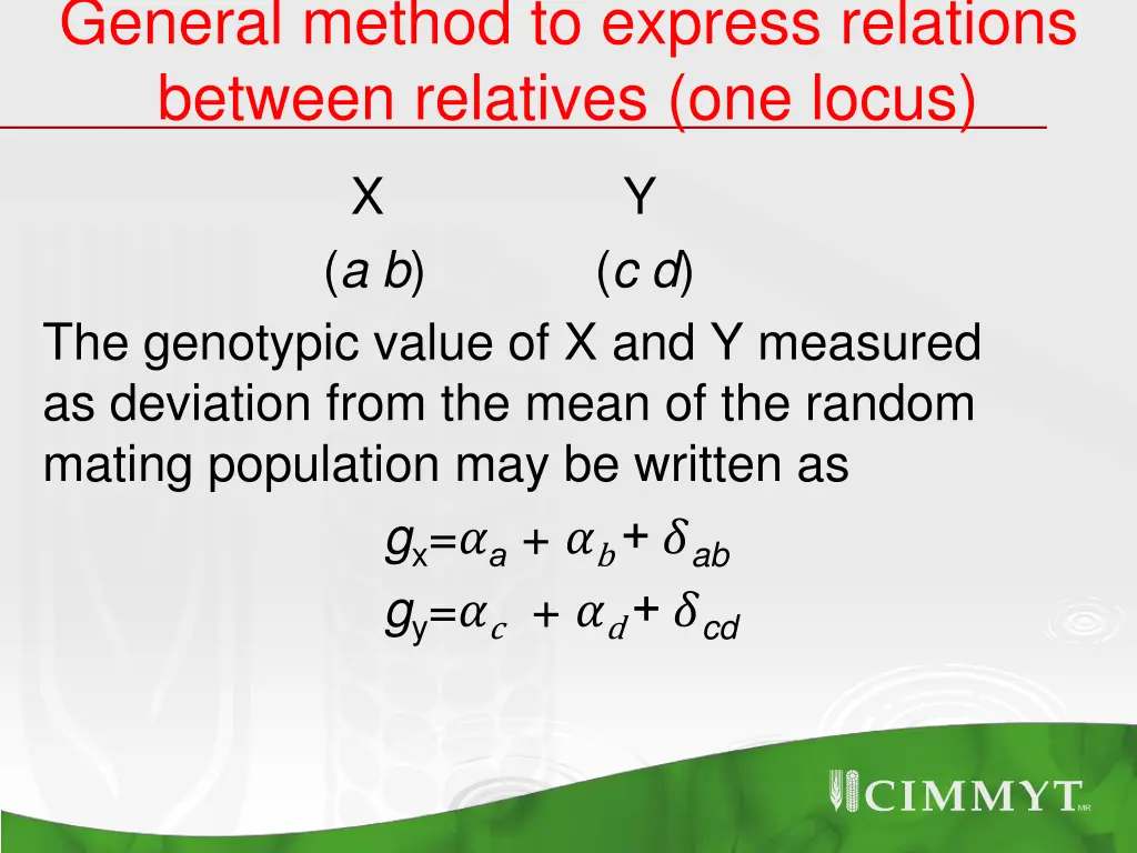 general method to express relations between 1