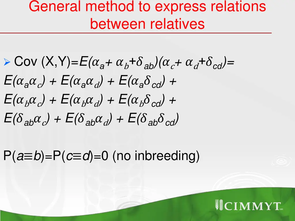 general method to express relations between 2