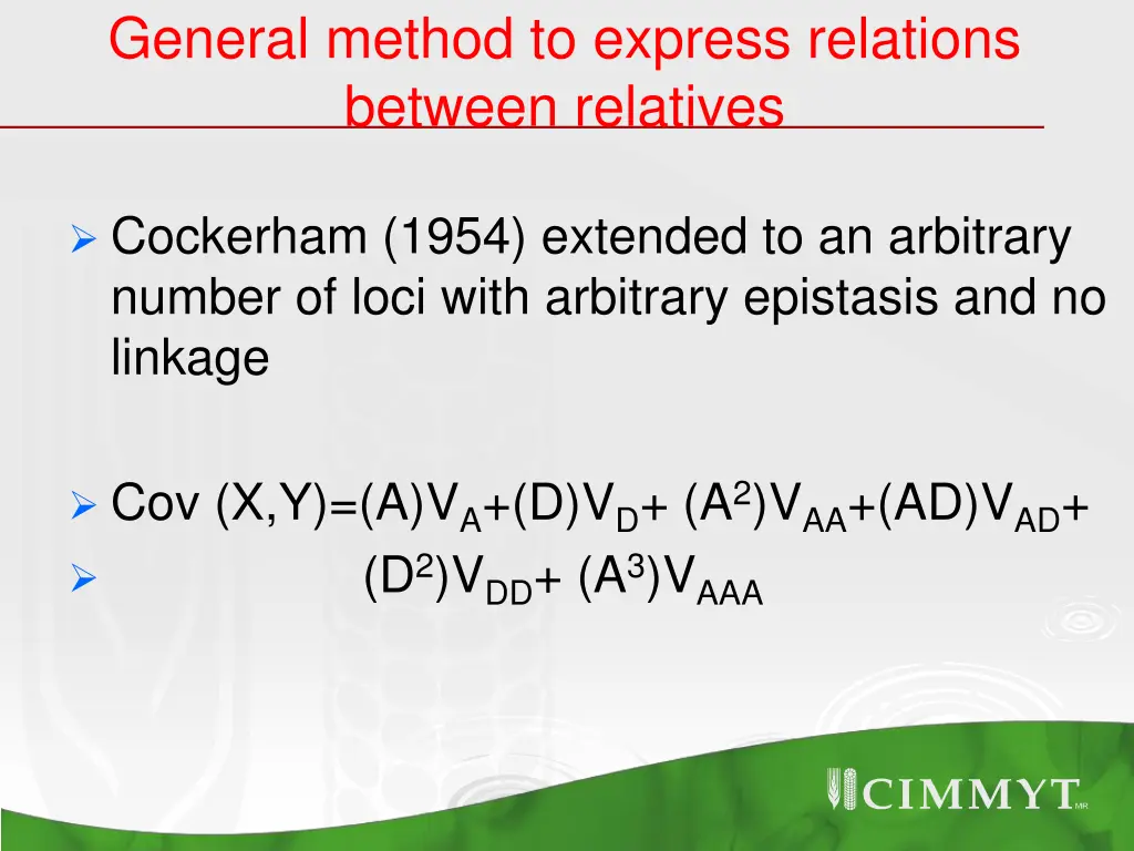 general method to express relations between 6