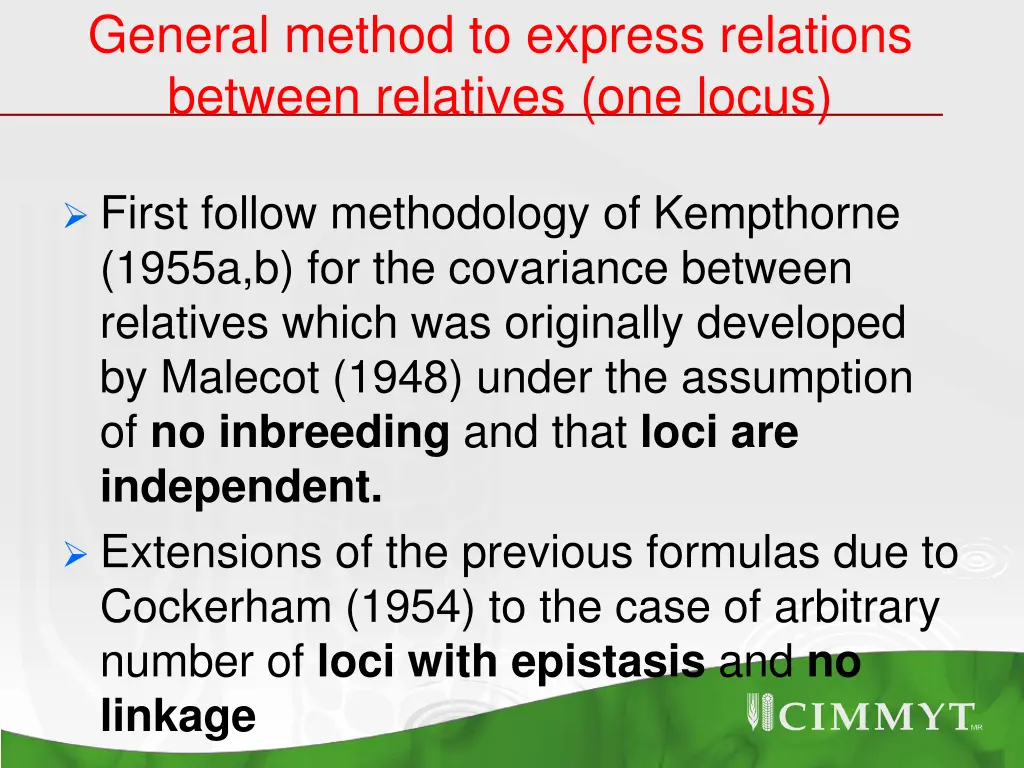 general method to express relations between