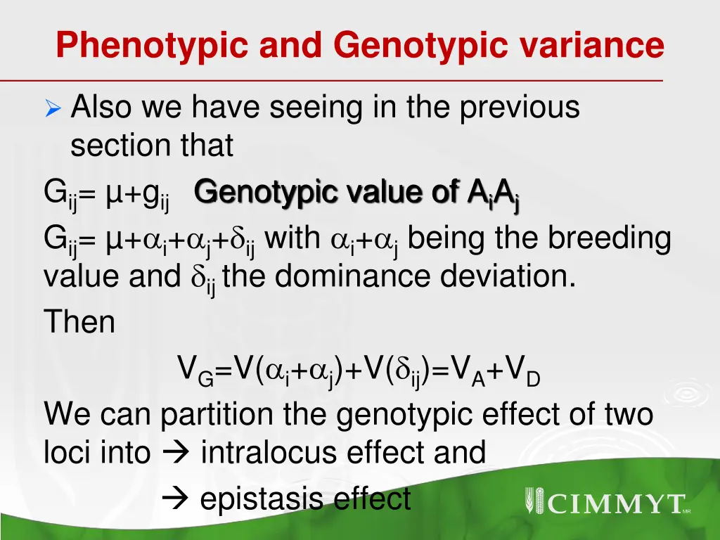 phenotypic and genotypic variance 1