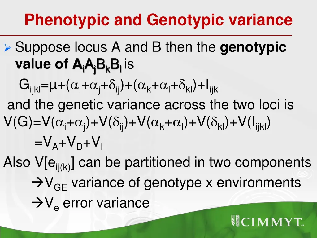 phenotypic and genotypic variance 2