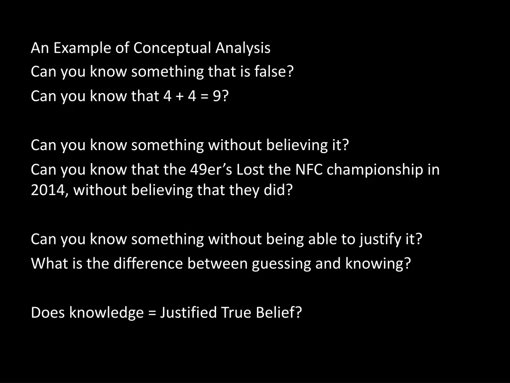 an example of conceptual analysis can you know