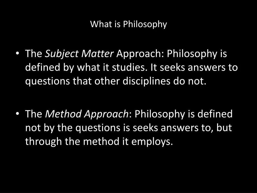 what is philosophy