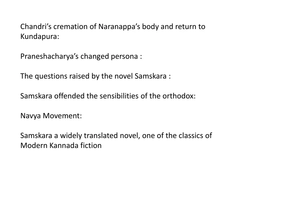 chandri s cremation of naranappa s body