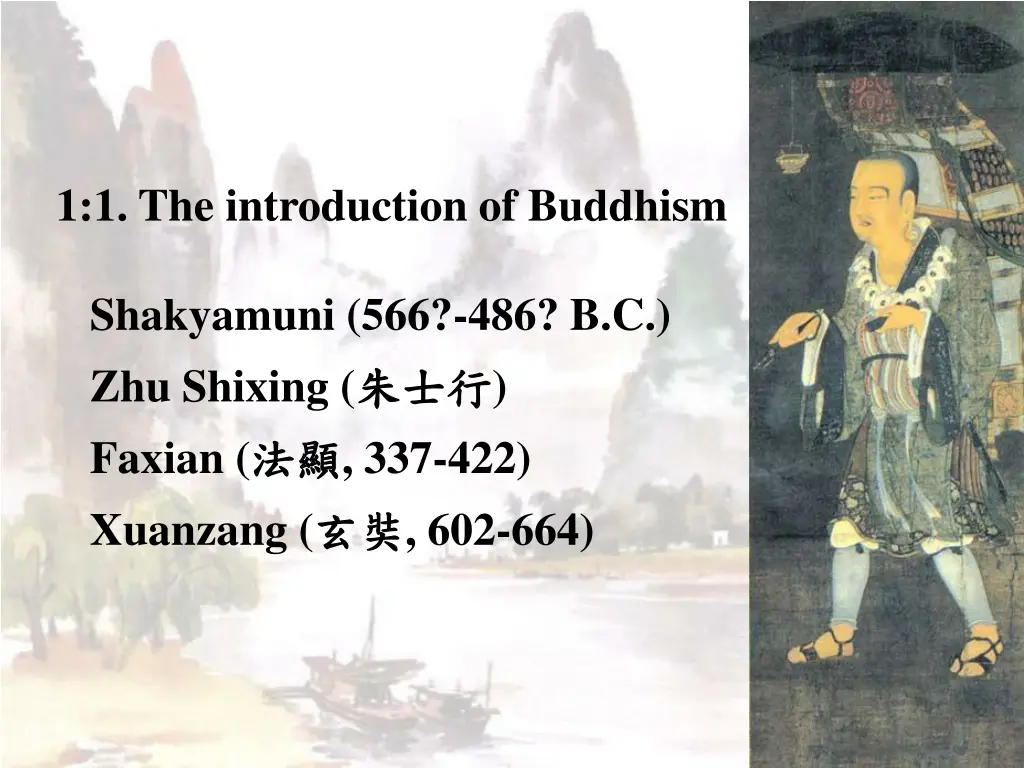 1 1 the introduction of buddhism