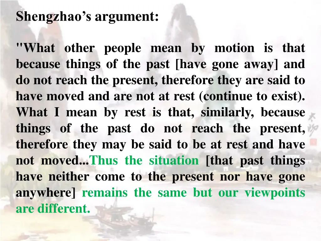 shengzhao s argument