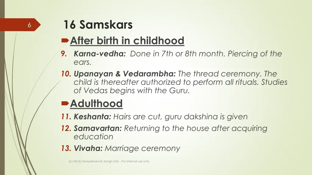 16 samskars after birth in childhood 9 karna