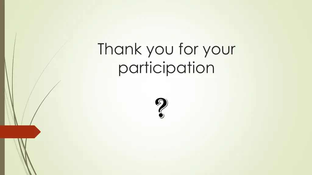 thank you for your participation