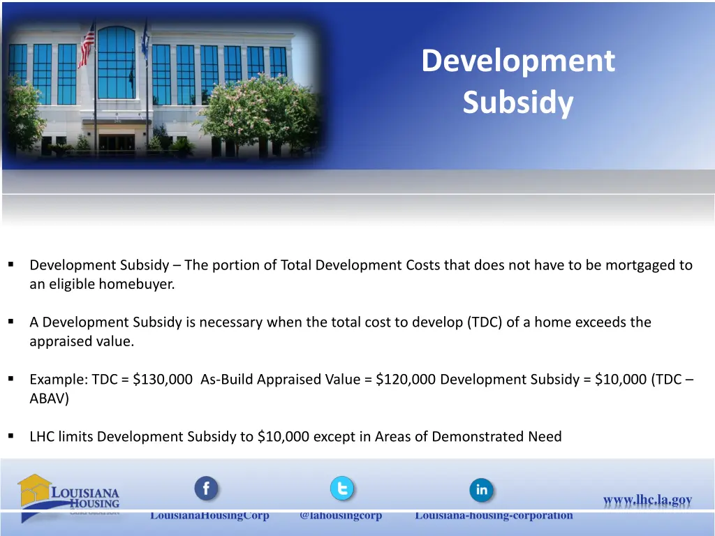 development subsidy