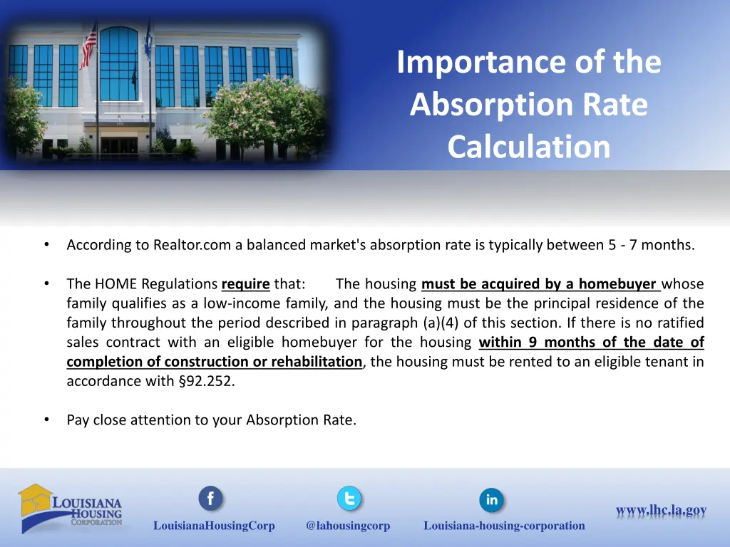 importance of the absorption rate calculation