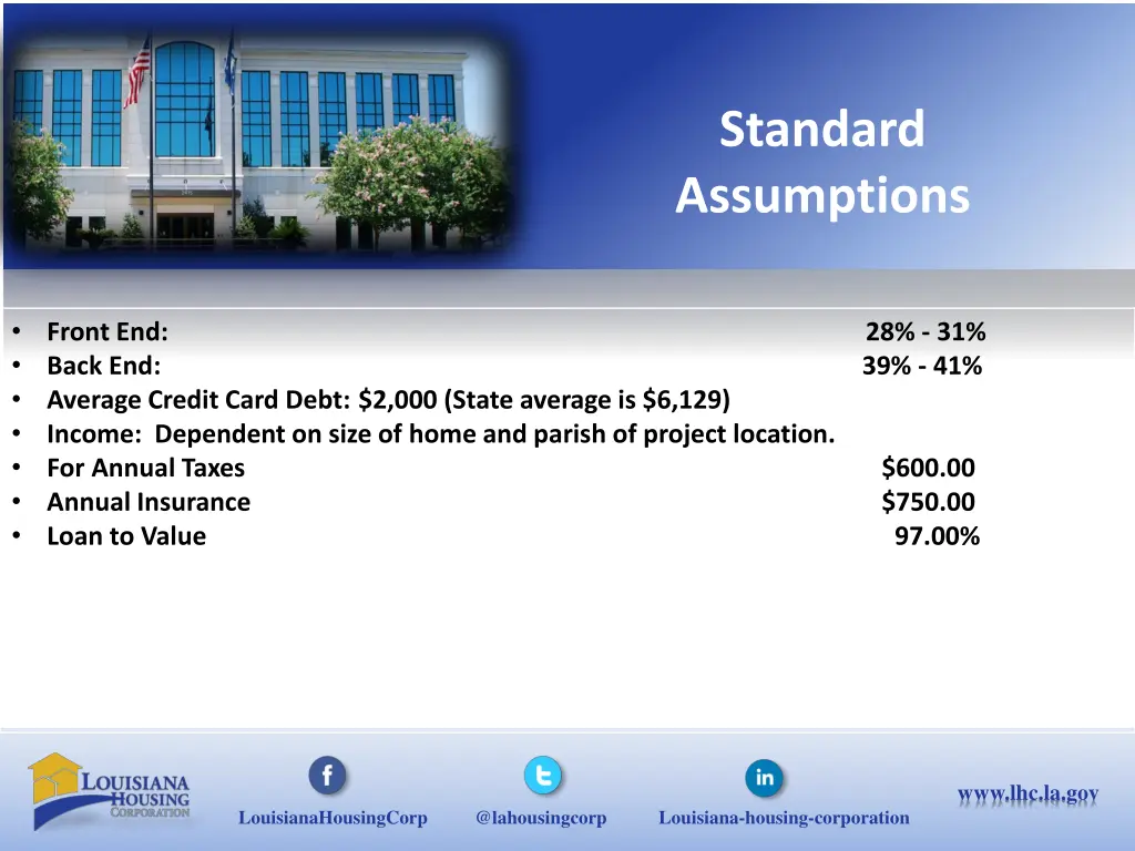 standard assumptions