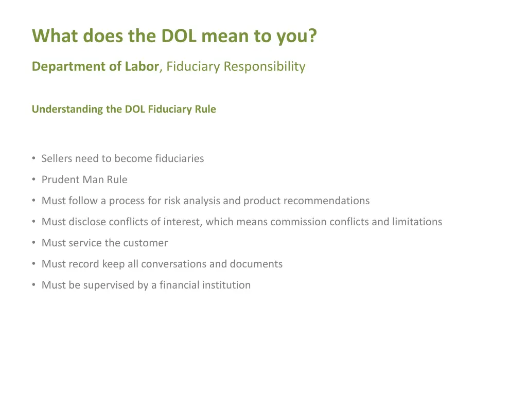 what does the dol mean to you 2