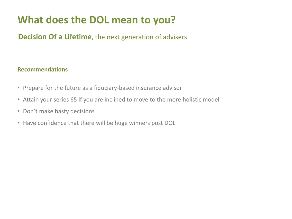 what does the dol mean to you 5