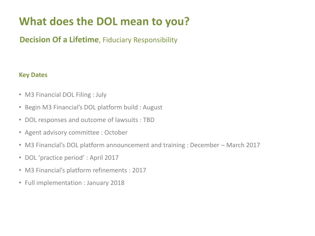 what does the dol mean to you 6