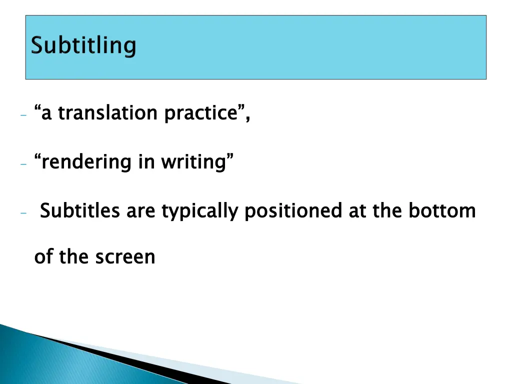 a translation practice