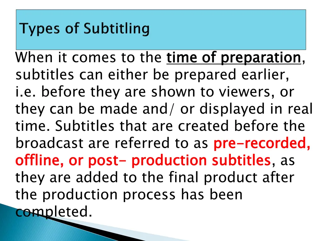 when it comes to the time of preparation