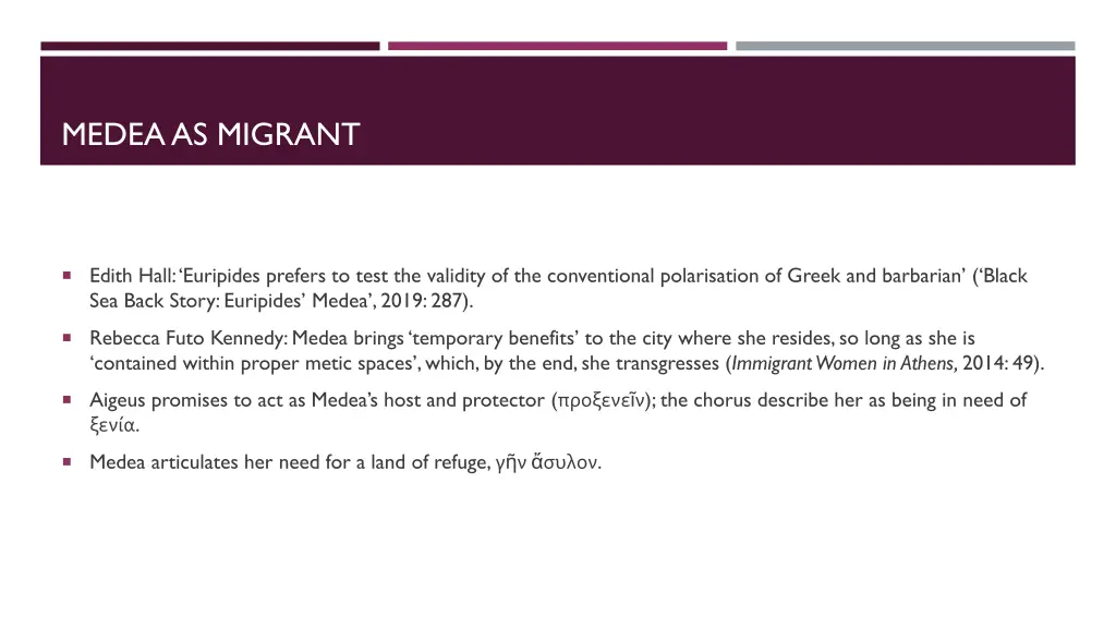 medea as migrant