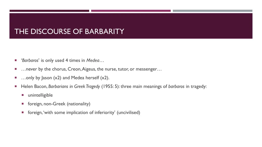 the discourse of barbarity