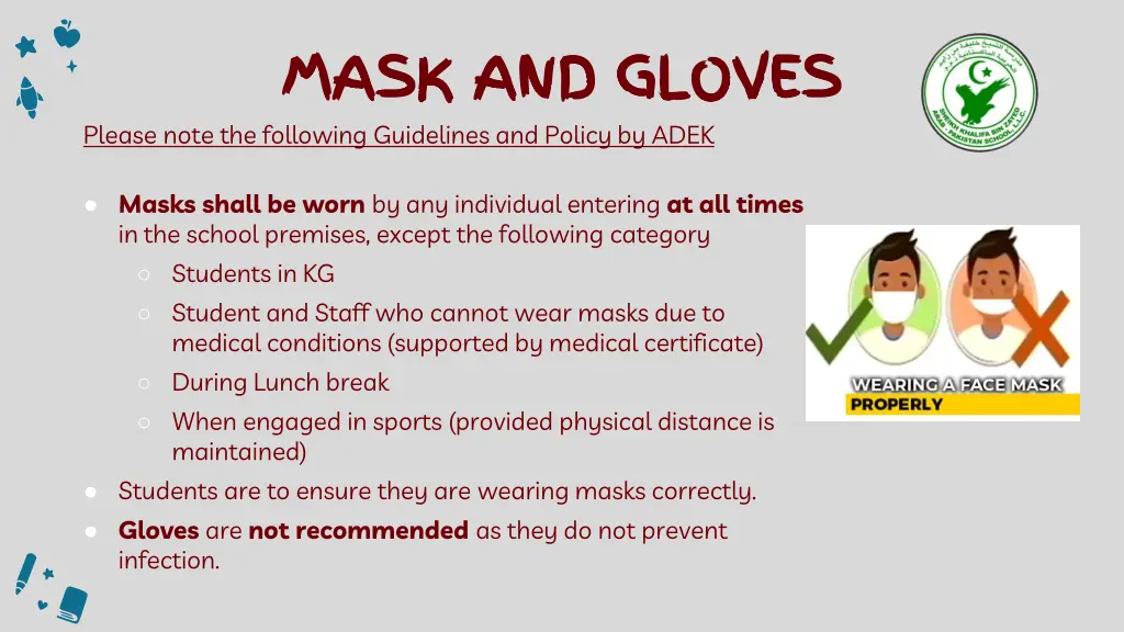 mask and gloves mask and gloves