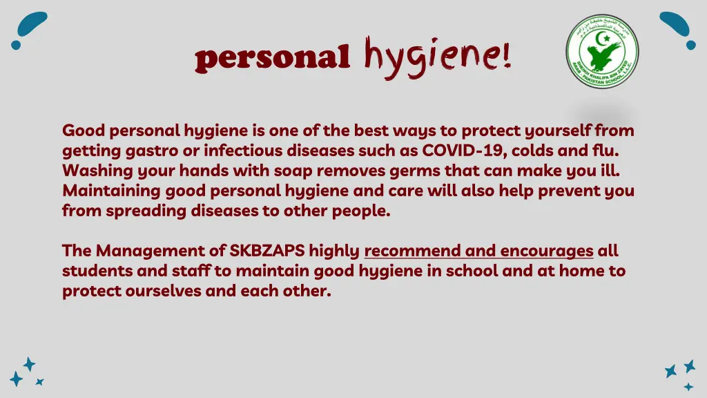 personal hygiene