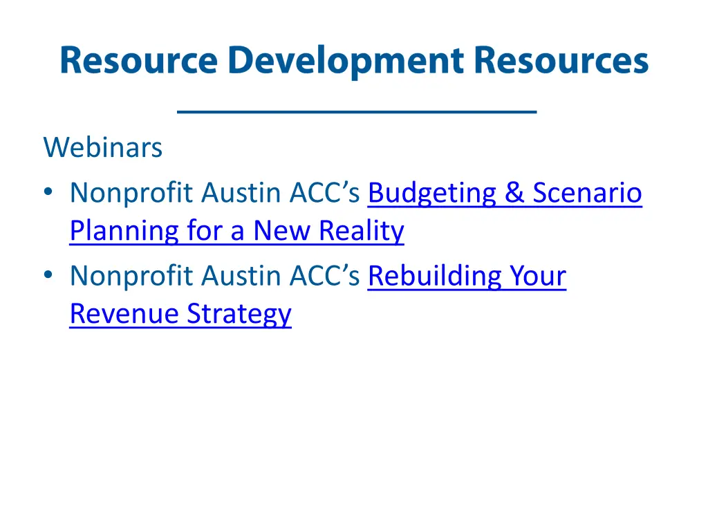webinars nonprofit austin acc s budgeting