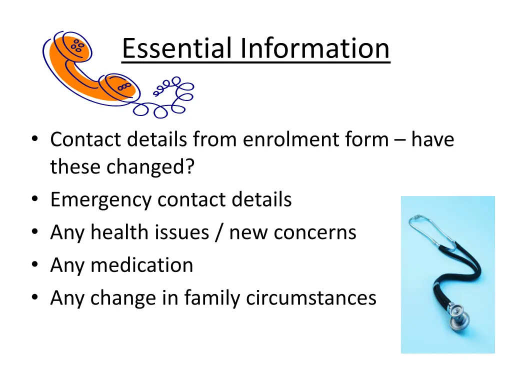 essential information