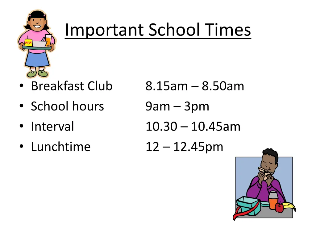 important school times