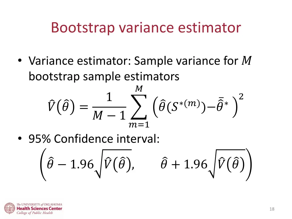 bootstrap variance estimator 1