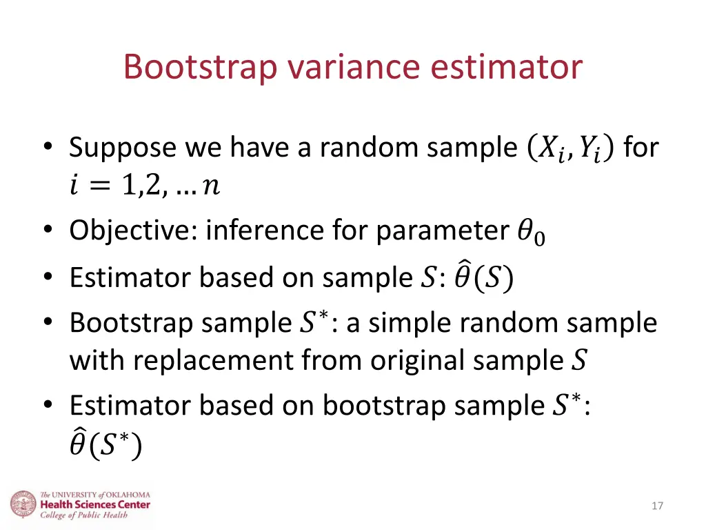 bootstrap variance estimator