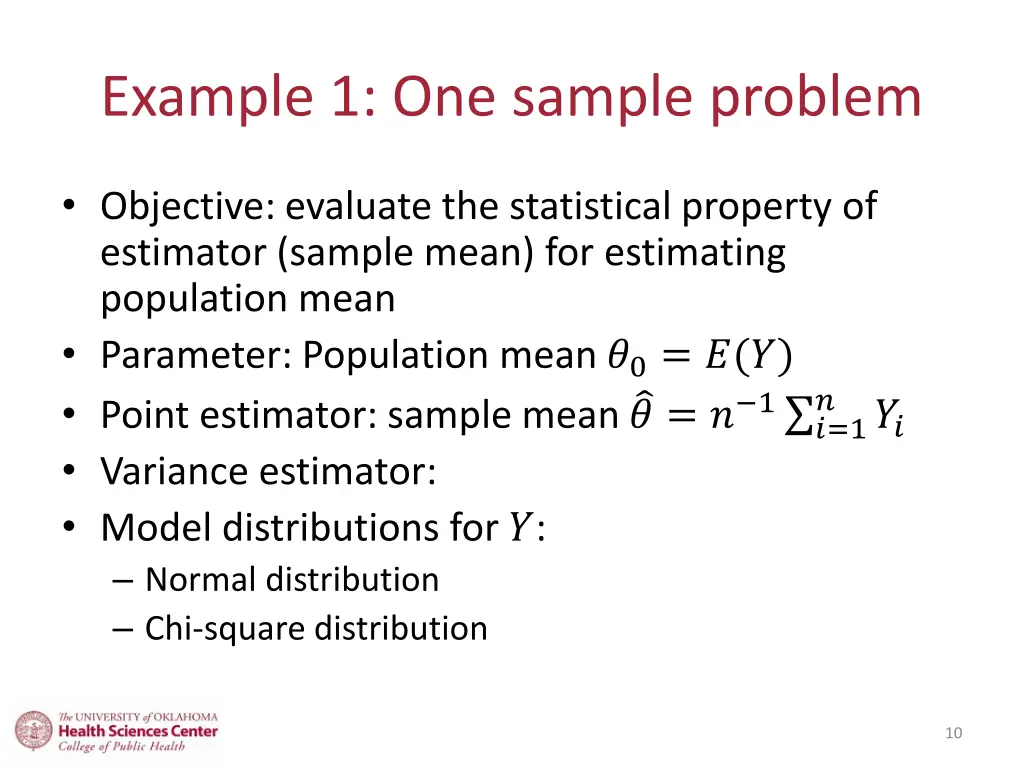 example 1 one sample problem