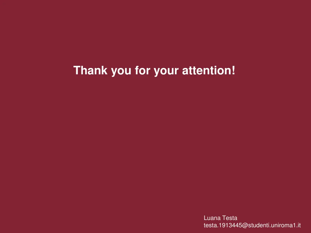 thank you for your attention