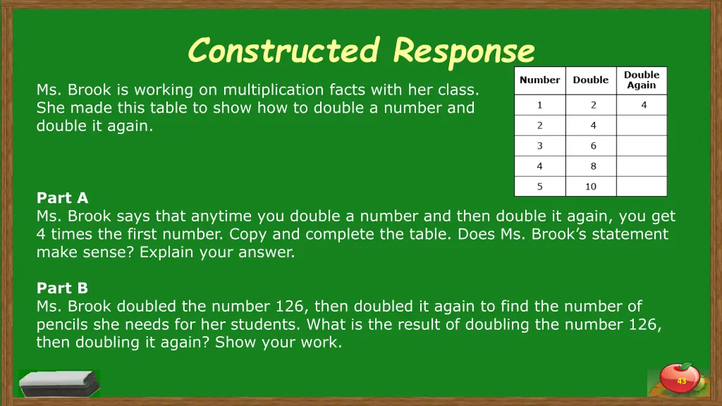 constructed response 1