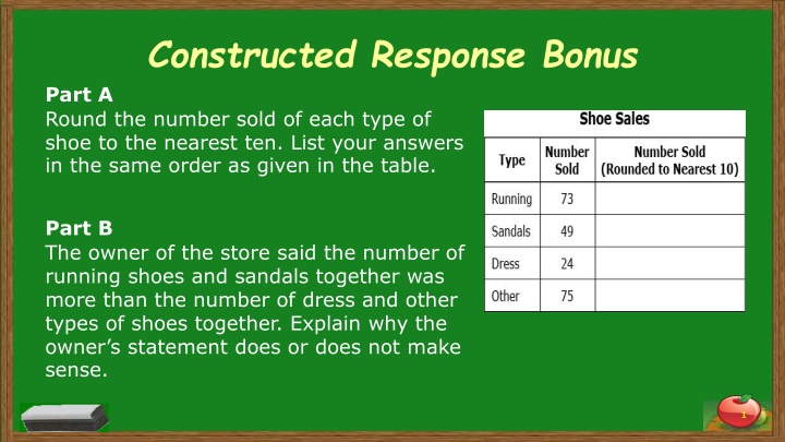 constructed response bonus