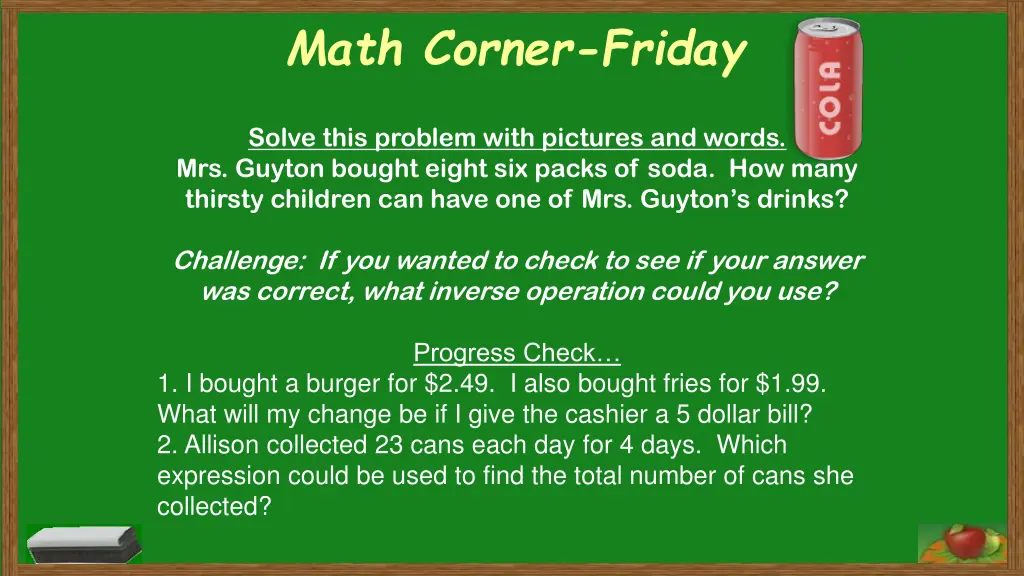 math corner friday 3