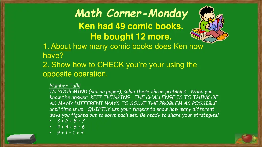 math corner monday ken had 49 comic books 1