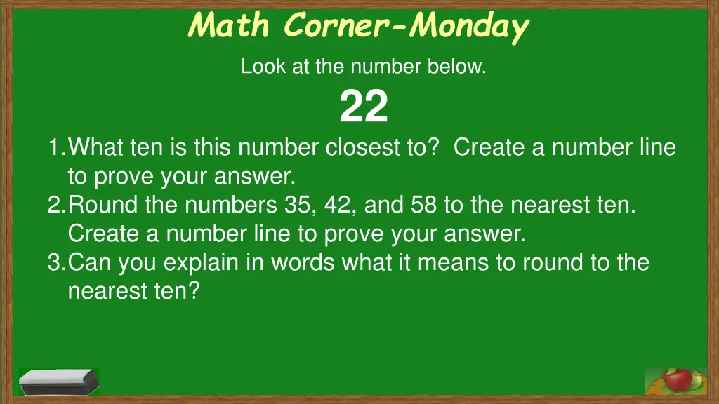 math corner monday look at the number below