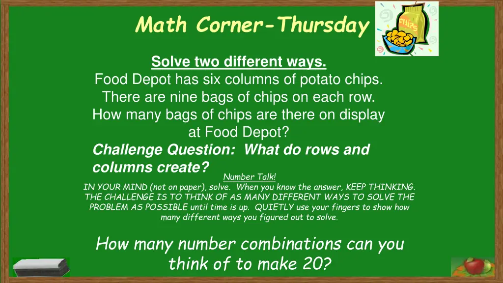 math corner thursday 1