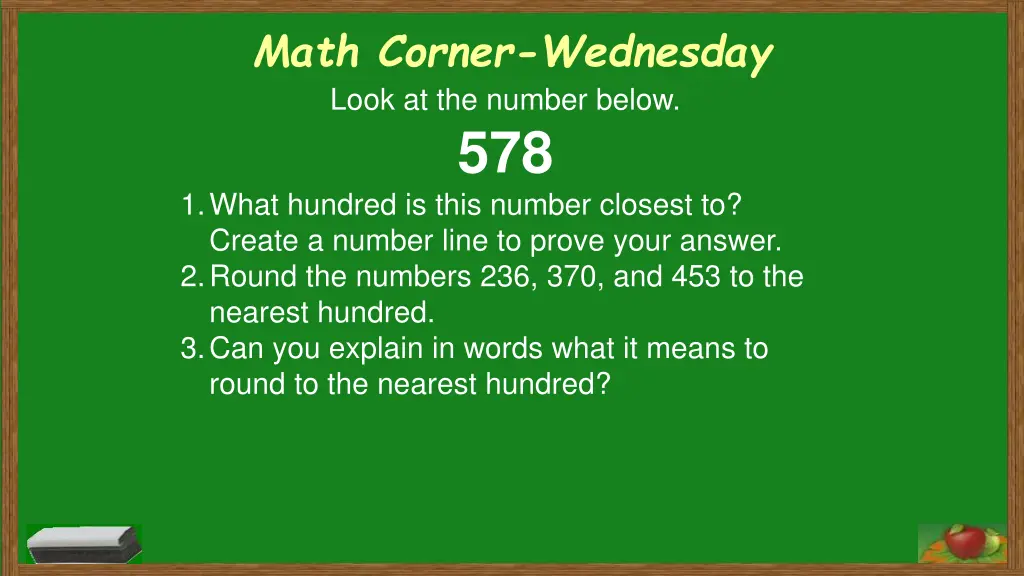 math corner wednesday look at the number below